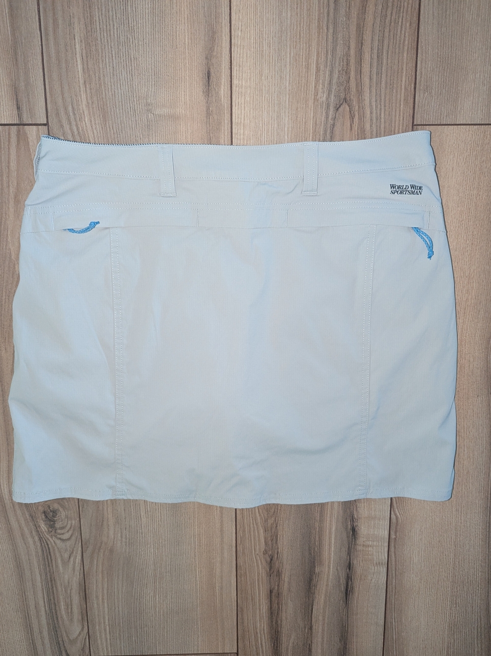 Bass Pro Shops Light Gray Women's Mini Skort with Blue Trim
